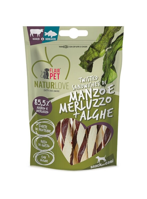 Snack per cani Manzo e merluzzo Flair Pets