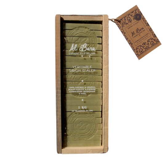 Coffret boîte en bois savon 1 kg