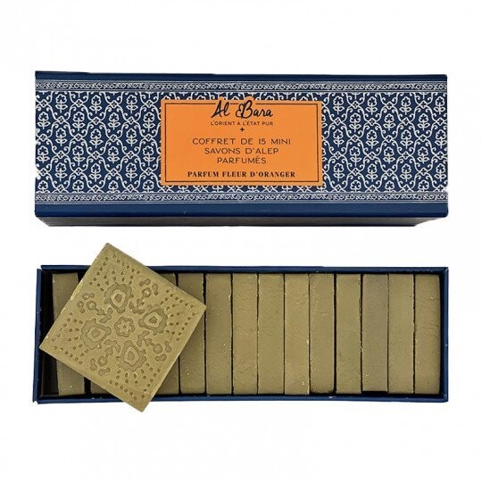 Coffret 15 mini savons fleur d'oranger