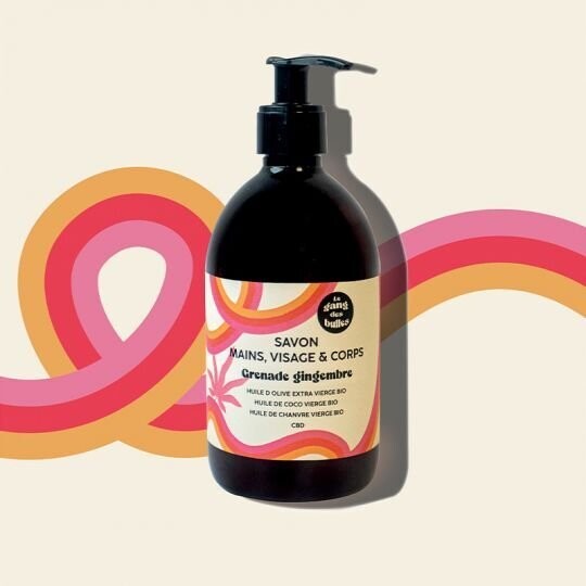 Savon visage, main et corps
grenade gingembre à l'huile d'olive bio extra vierge, à l'huile de coco bio, à l'huile de chanvre bio et au CBD.- 500 ml Savon visage, main et corps
grenade gingembre à l'huile d'olive bio extra vierge, à l'huile de coco bio, à l'huile de chanvre bio et au CBD.- 500 ml