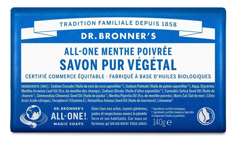 Pain de savon menthe poivrée - 140 g