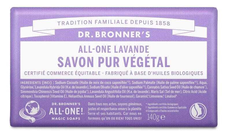 Pain de savon lavande - 140 g