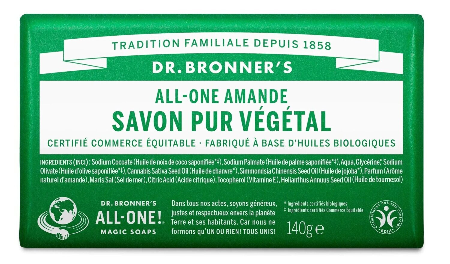 Pain de savon amande - 140 g