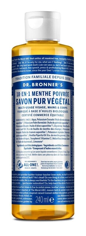 Savon liquide menthe poivrée 240 ml
