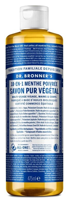 Savon liquide menthe poivrée 475 ml