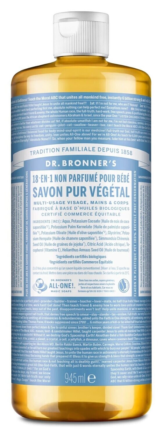 Savon liquide non parfumé pour bébé 945 ml