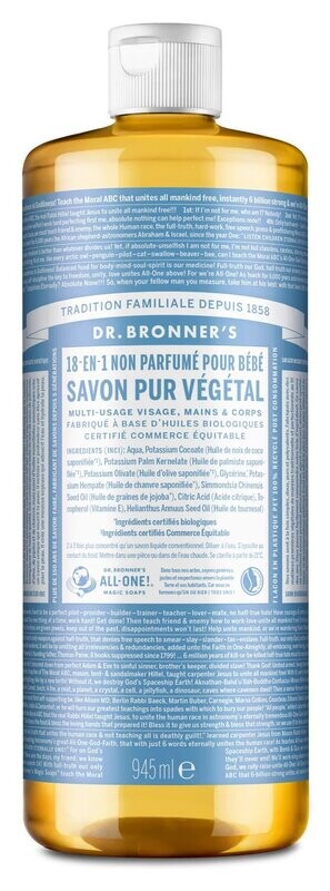 Savon liquide non parfumé pour bébé 945 ml