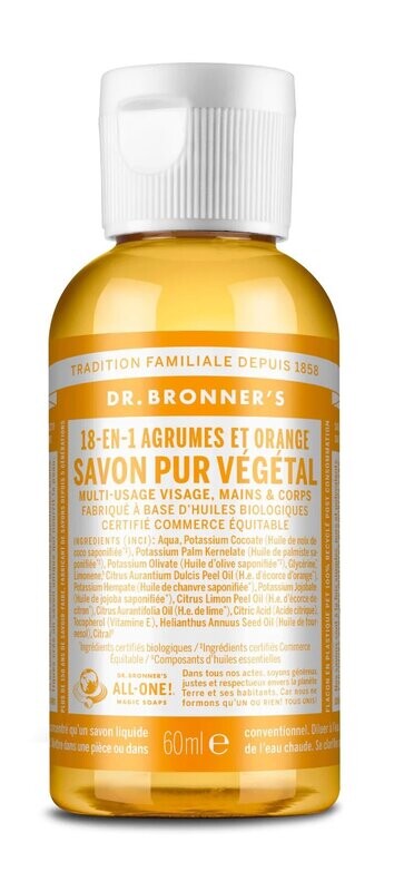 Savon liquide agrumes et orange 60 ml