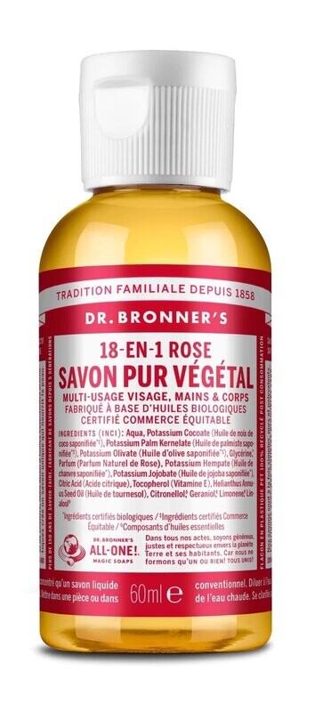 Savon liquide à la rose 60 ml