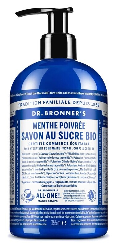 Savon liquide menthe poivrée flacon-pompe  355 ml