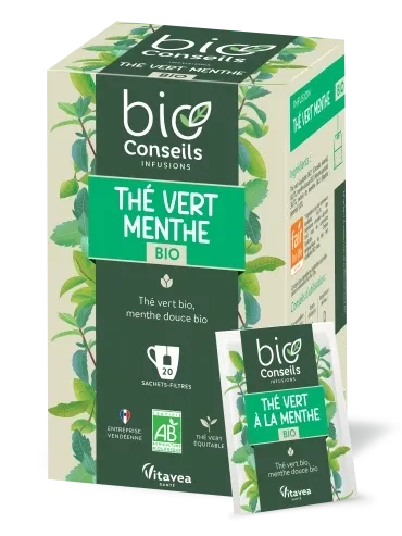 INFUSION THE VERT MENTHE BIO- 20 sachets