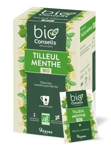 INFUSION TILLEUL MENTHE BIO- 20 sachets