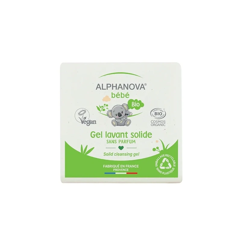 GEL LAVANT SOLIDE BÉBÉ SURGRAS À L’HUILE D’OLIVE BIO - 100 g