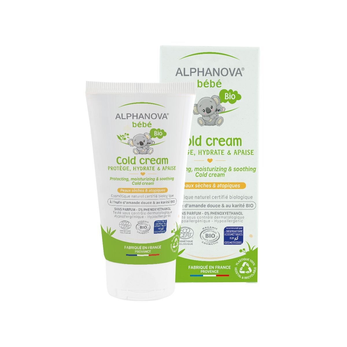 COLD CREAM CERTIFIÉE BIO – PEAUX SÈCHES & AGRÉSSÉES 50 ML