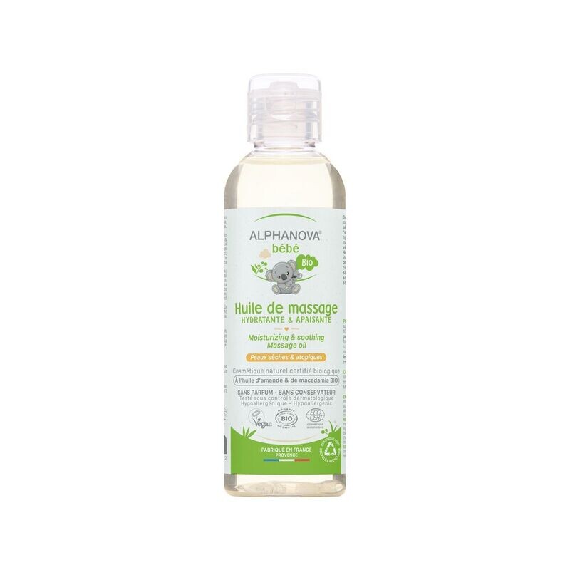 HUILE DE MASSAGE BÉBÉ CERTIFIÉE BIO 100 ML