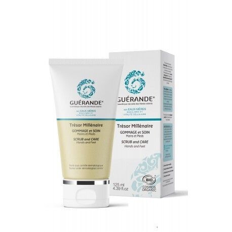 TRÉSOR MILLÉNAIRE GOMMAGE ET SOIN MAINS ET PIEDS
Aux Eaux-Mères et Sel de Guérande - 125 ml