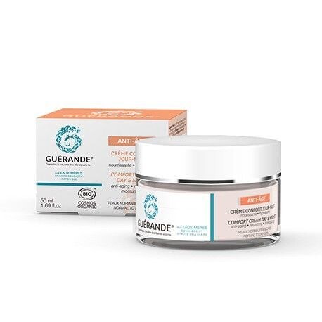 CRÈME CONFORT JOUR-NUIT : PEAUX SÈCHES
Anti-âge - Nourrissante - Hydratante
Pot en verre (50ml)