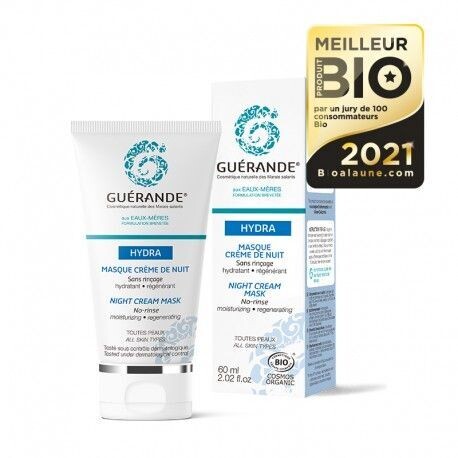 MASQUE ET CRÈME DE NUIT 2 EN 1
Hydratant - Lissant - Sans rinçage
Tube (60ml)