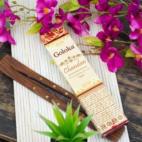 Bâtonnets d’Encens | Goloka Chandan | Masala Bois de santal (14 bâtonnets)