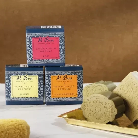 COFFRET 3 SAVONS D’ALEP PARFUMÉS 100G