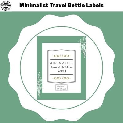 Minimalist Travel Bottle Labels