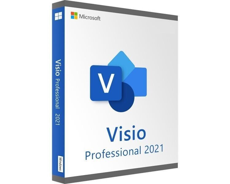 Microsoft Visio 2021 Professional, validità 24 mesi, installazione e attivazione licenza (anche online da remoto)