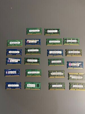 Stock memorie RAM testate e perfettamente funzionanti, DDR3 e DDR2. (prezzo intero stock)