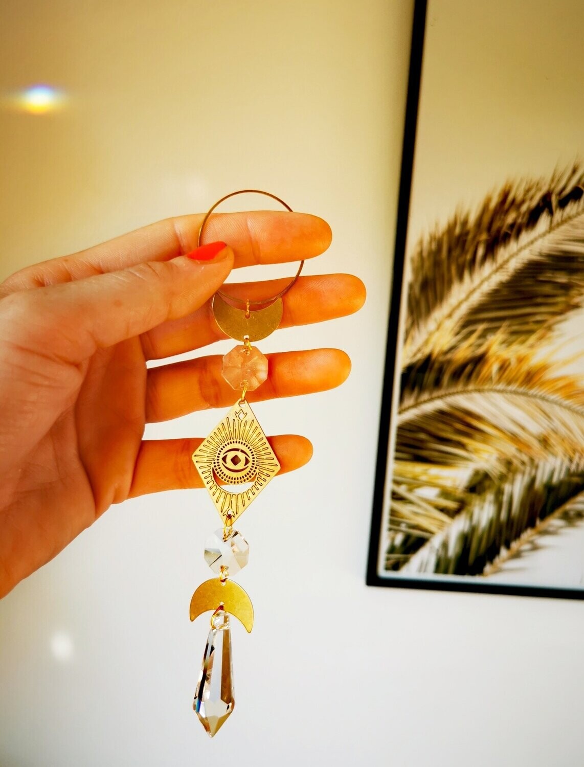 Suncatcher small Mystic Eye - mystischer Sonnenfänger mit Regenbogenkristallen
