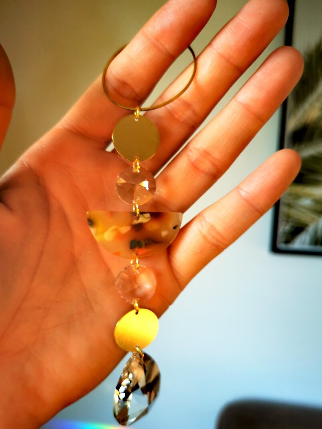 Suncatcher small Sunlight  - bunter moderner Sonnenfänger mit Regenbogenkristallen