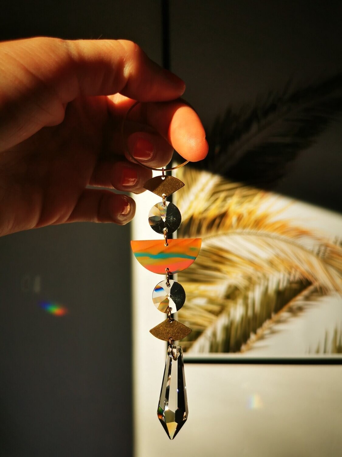 Suncatcher Small - Rainbow moderner Sonnenfänger mit Regenbogenkristallen