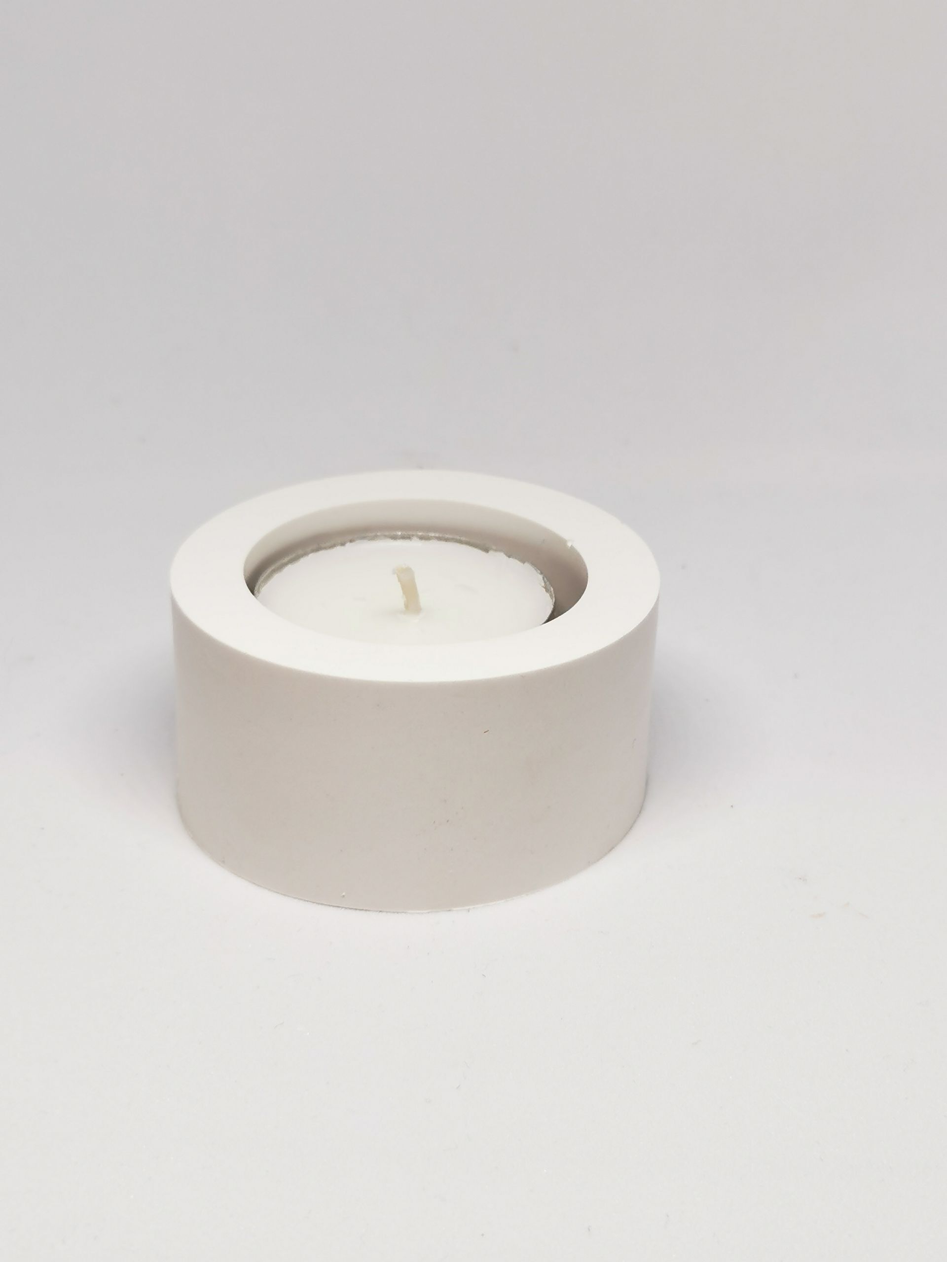 3er Set Kerzenhalter Teelicht-Kerzenhalter und Stabkerzenhalter in  grau-grün aus Keramik modern minimalistisch | Deko
