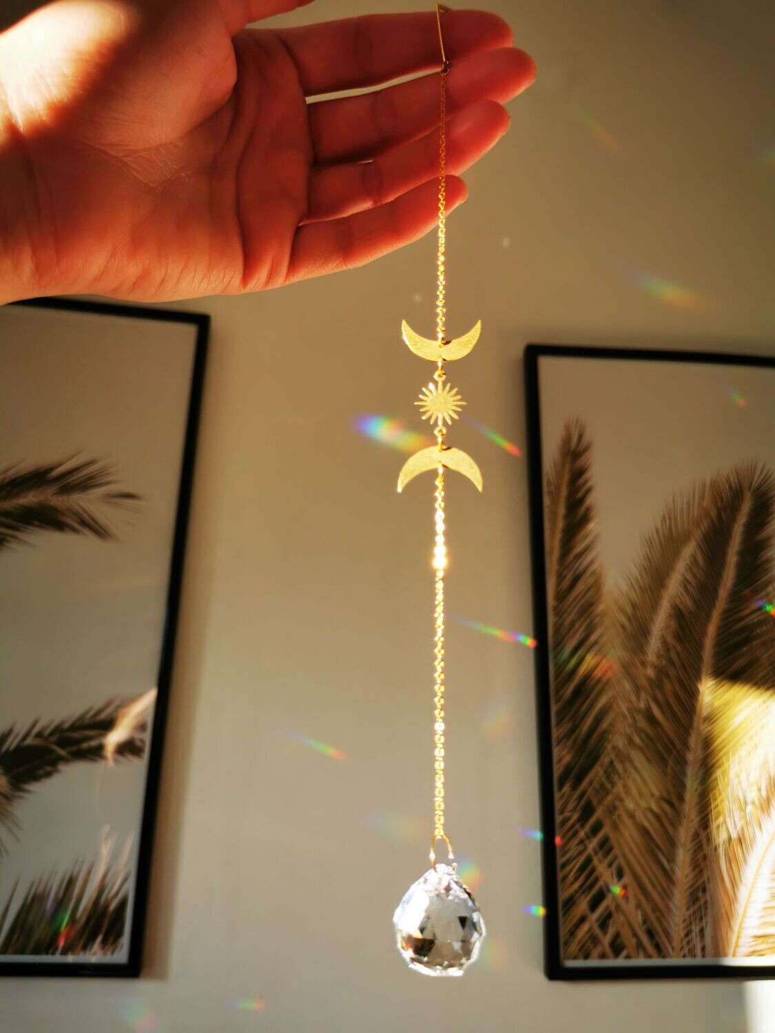 Suncatcher small - Star Sonnenfänger mit Regenbogenkristallen