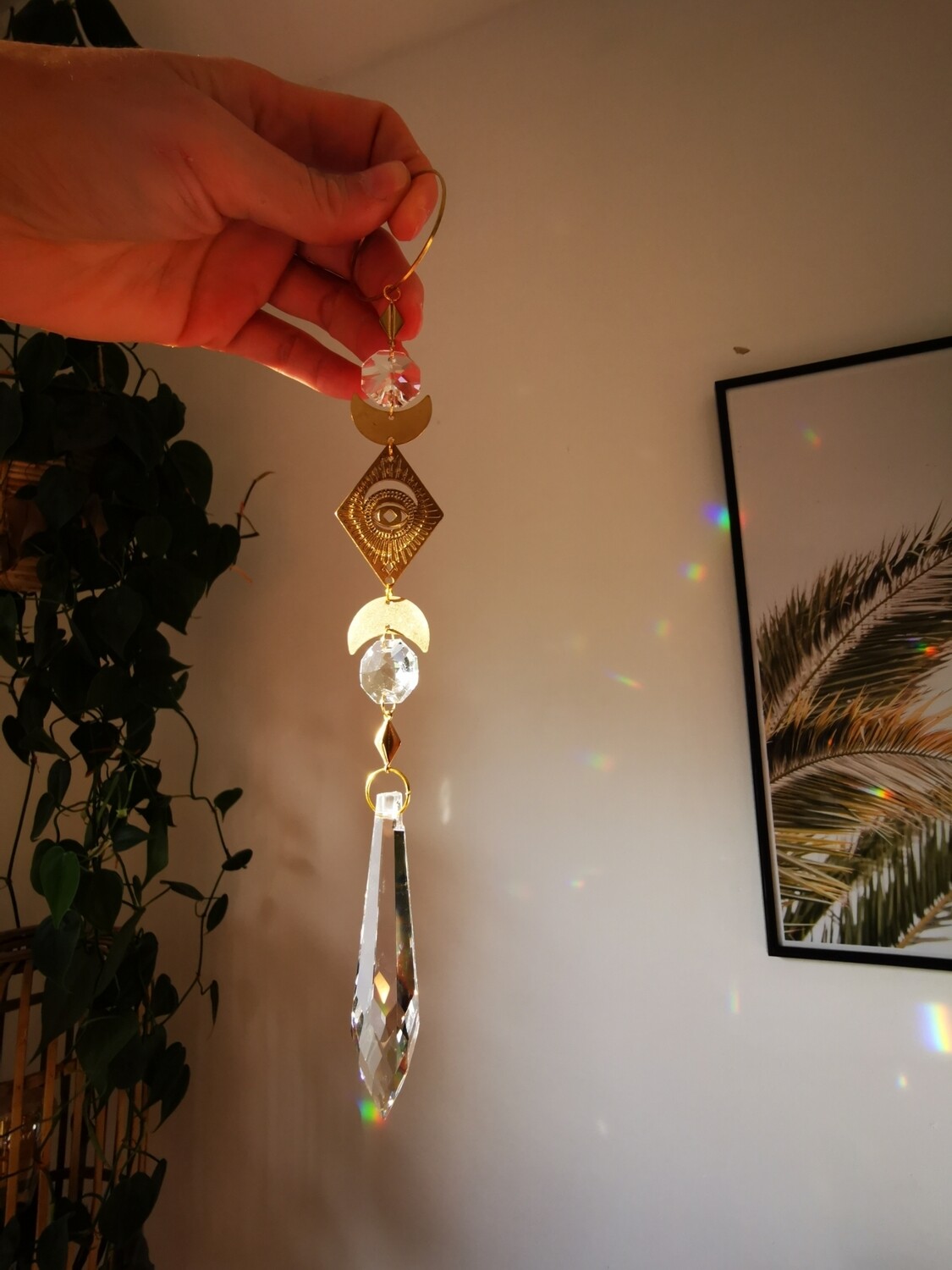 Suncatcher Large Mystic Eye Raute - Großer Sonnenfänger mit Regenbogenkristallen