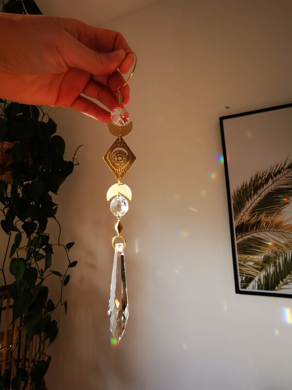 Suncatcher Large Mystic Eye Raute - Großer Sonnenfänger mit Regenbogenkristallen