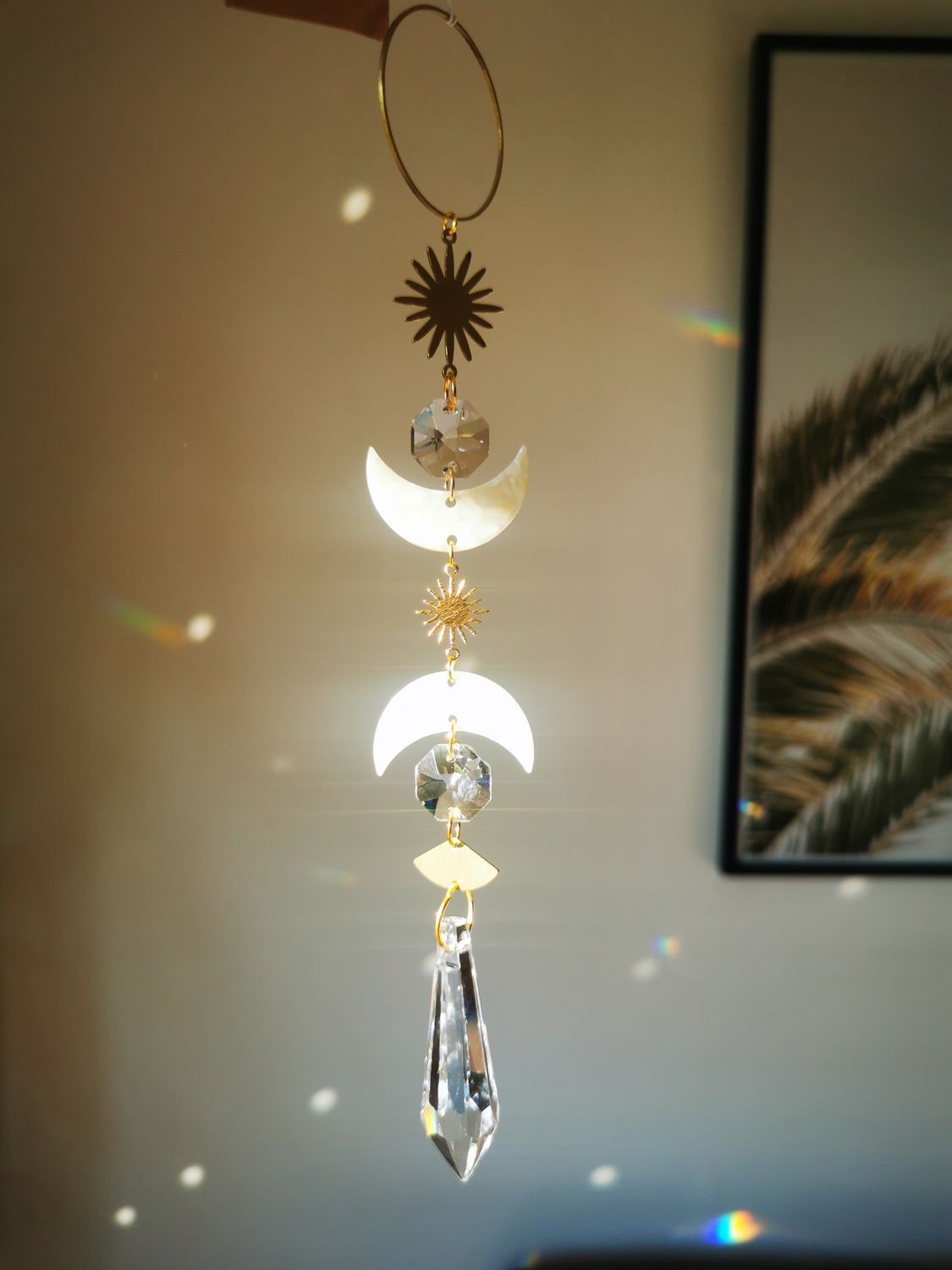 Suncatcher Medium - New Moon Sonnenfänger mit Regenbogenkristallen
