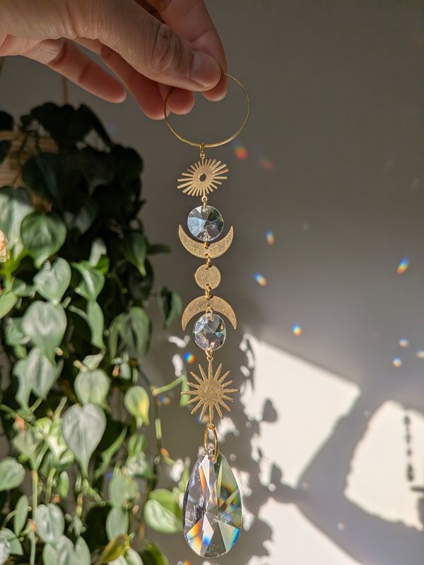 Suncatcher Small -  Rise & Shine  - mystischer Sonnenfänger mit Regenbogenkristallen