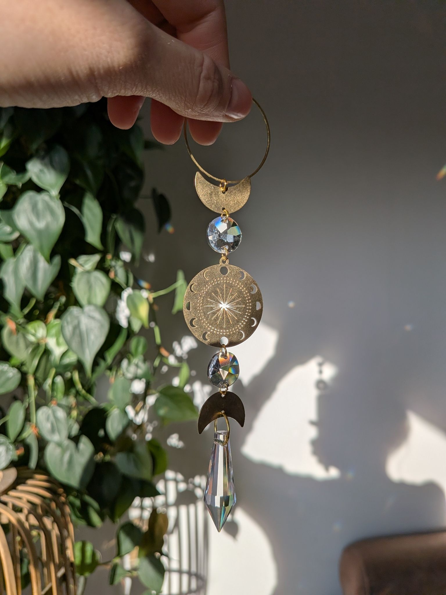 Suncatcher Small - Moonlight - mystischer Sonnenfänger mit Regenbogenkristallen