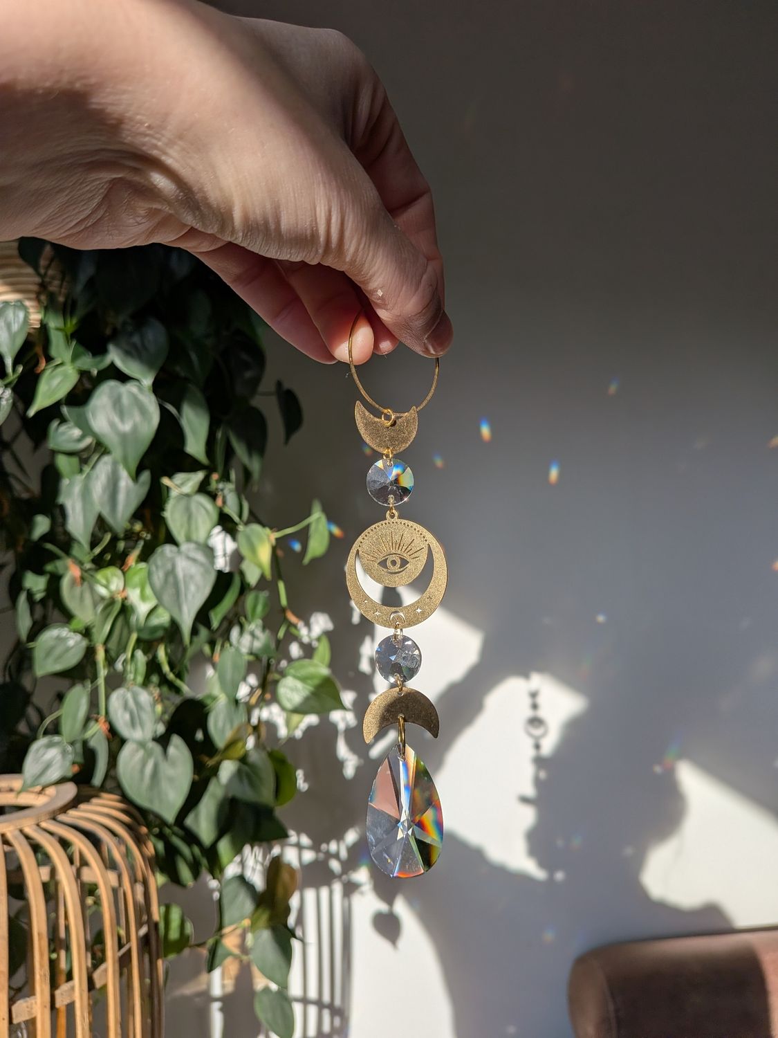 Suncatcher Small - Mystic Eye - mystischer Sonnenfänger mit Regenbogenkristallen