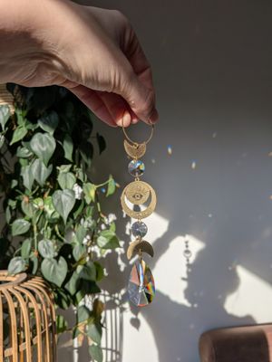 Suncatcher Small -  Mystic Eye  - mystischer Sonnenfänger mit Regenbogenkristallen