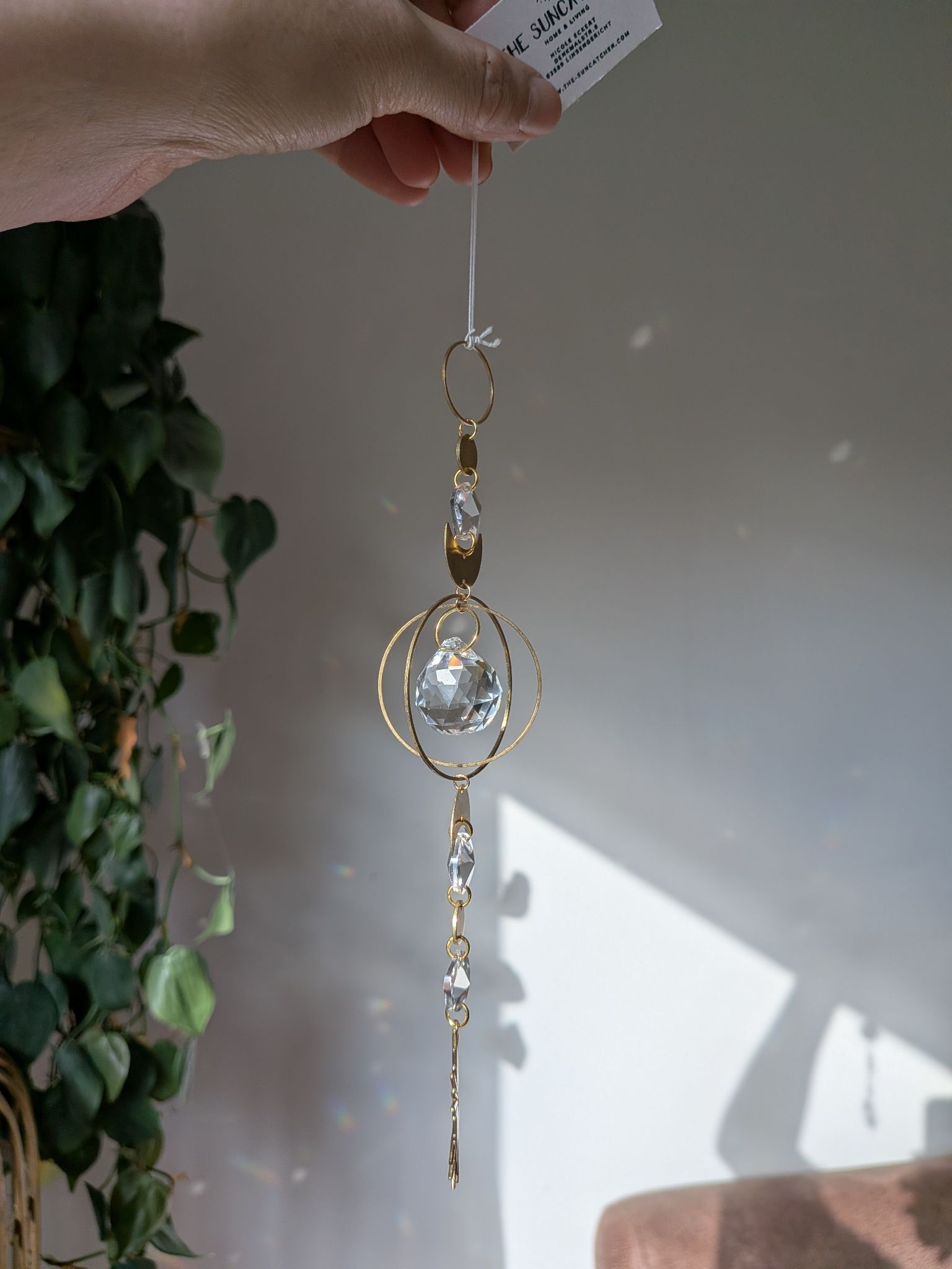 Suncatcher Small - Moon - mystischer Sonnenfänger mit Regenbogenkristallen