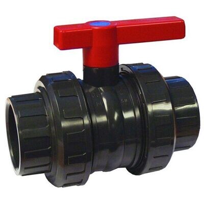 1Stk KUGELHAHN KLEBEMUFFE MIT DOPPELTER ÜBERWURFMUTTER 50mm 1Stk KUGELHAHN KLEBEMUFFE MIT DOPPELTER ÜBERWURFMUTTER 50mm