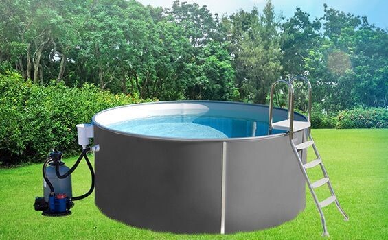 Aufstellbecken 11m³ inkl Leiter 3,5mDurchmesser 1,20mTiefe blue Style Aufstellbecken 11m³ inkl Leiter 3,5mDurchmesser 1,20mTiefe blue Style