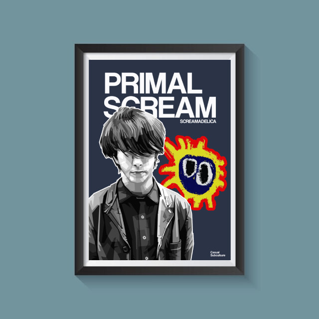 Bobby Gillespie - Screamadelica A4 Print