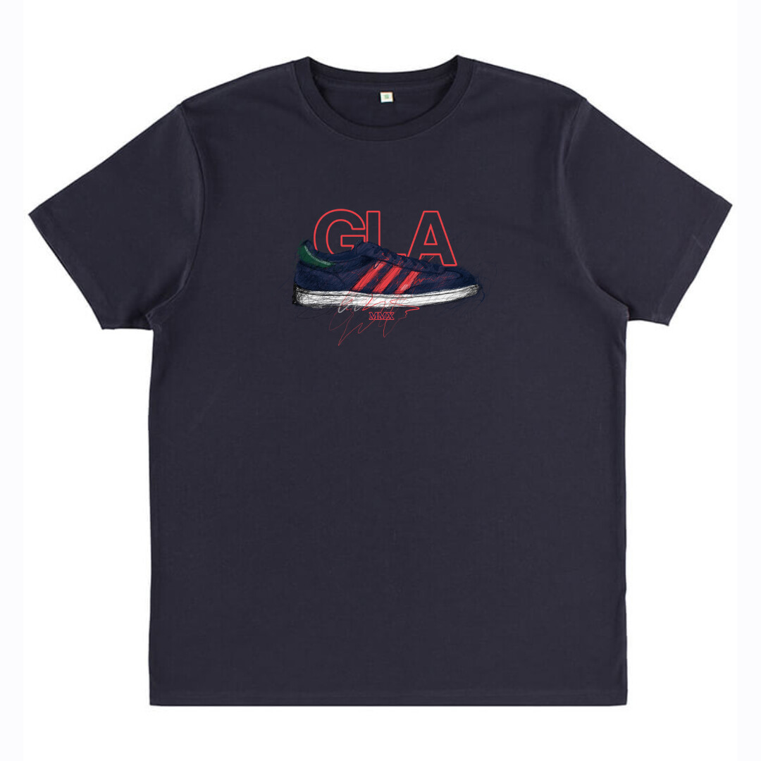 Glasgow 1/500 Scribble T Shirt, COLOUR: NAVY