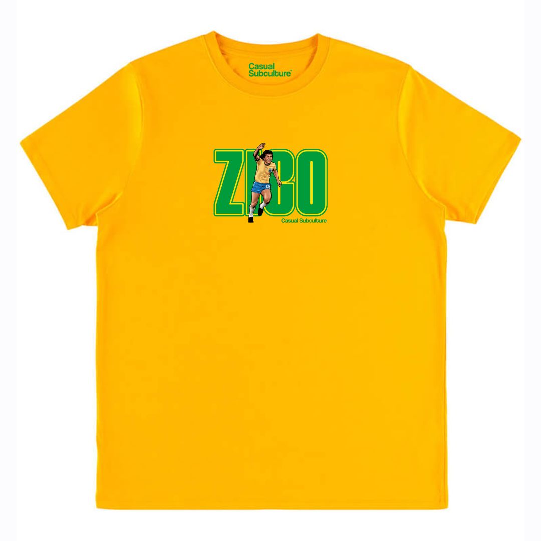 Zico - Brasil Retro T Shirt, COLOUR: GOLD