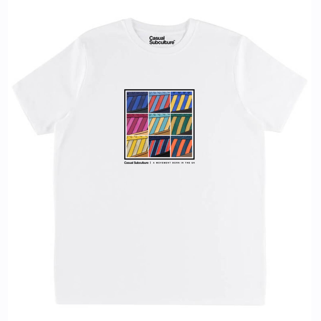 Trainer Collage T Shirt, COLOUR: WHITE