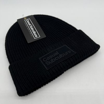 Casual Subculture Beanie Hat - Black