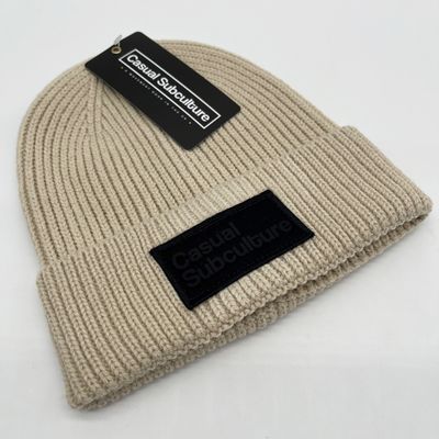 Casual Subculture Beanie Hat - Oatmeal