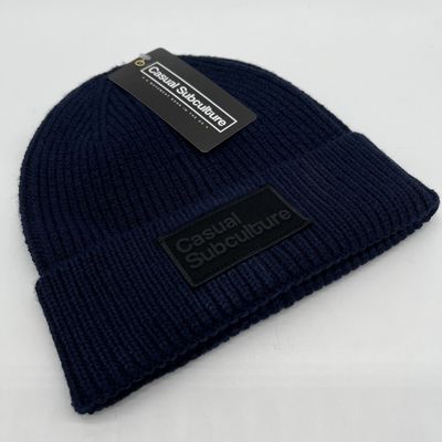 Casual Subculture Beanie Hat - Navy