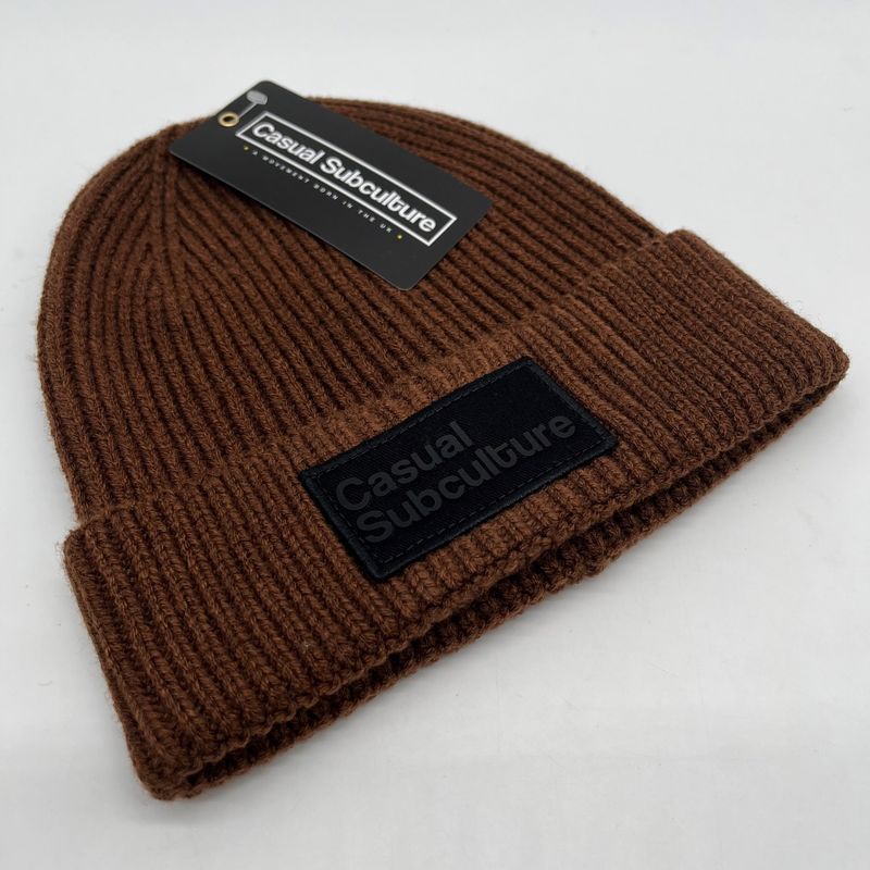 Casual Subculture Beanie Hat - Walnut